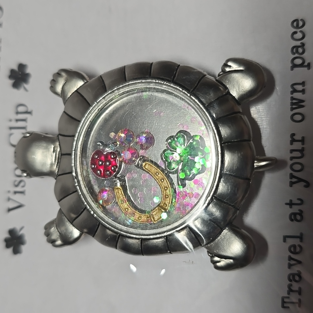 Turtle Good Luck Charm visor clip